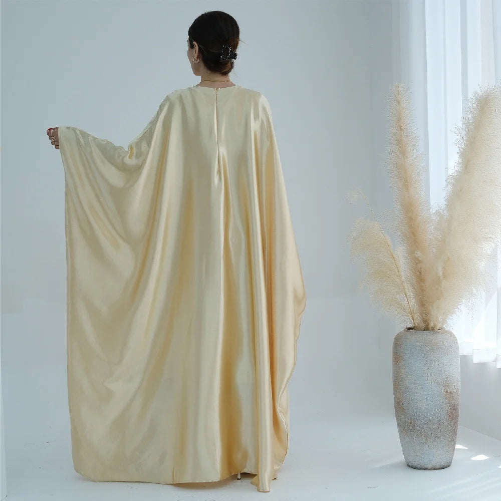 Sun Gold Satin Abaya