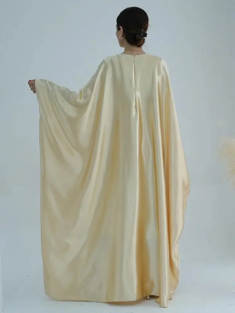 Sun Gold Satin Abaya