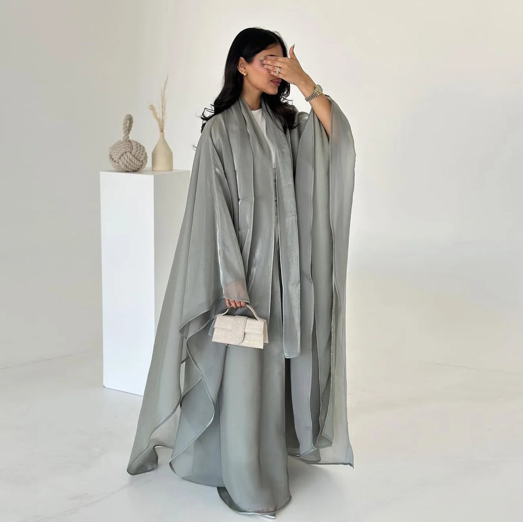 Metallic Mist Abaya