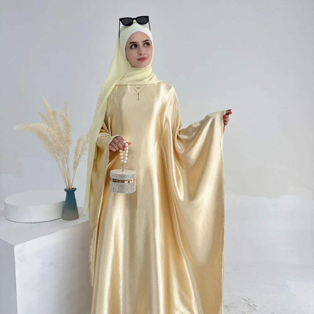 Sun Gold Satin Abaya