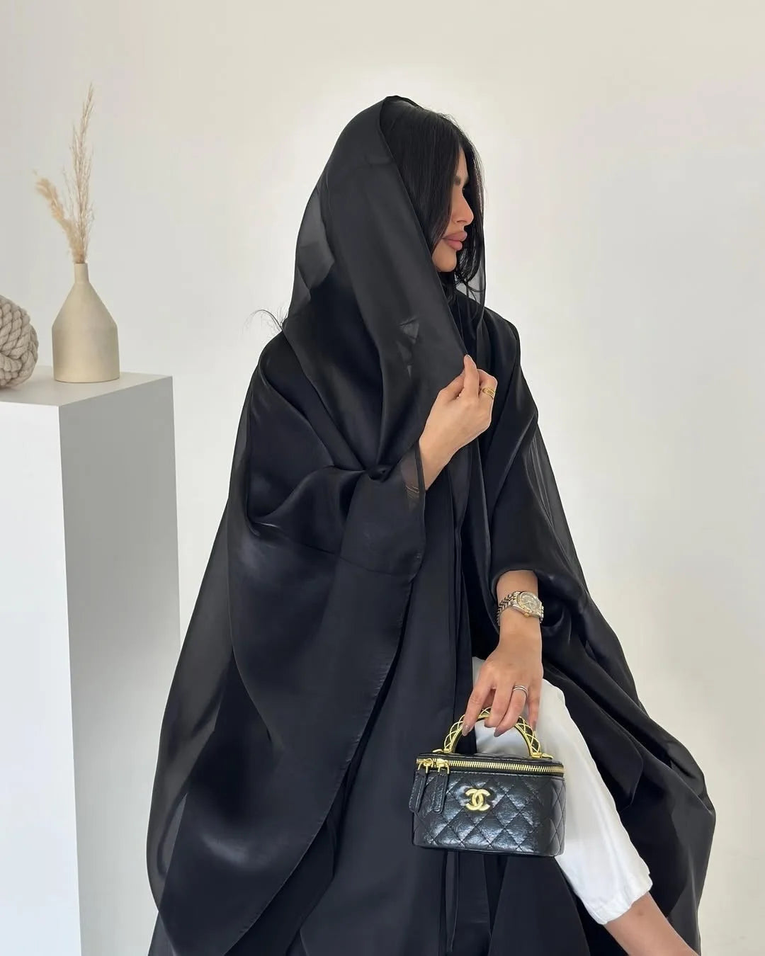 Metallic Mist Abaya