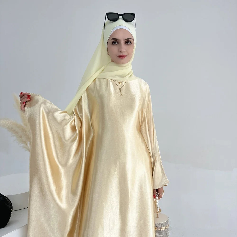 Sun Gold Satin Abaya