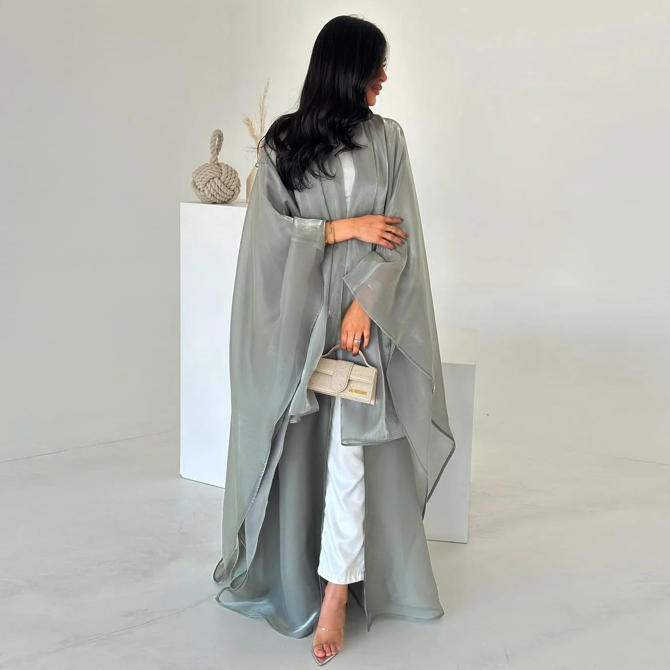 Metallic Mist Abaya