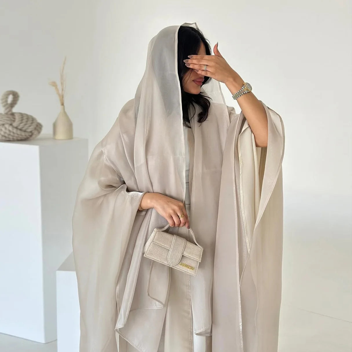 Metallic Mist Abaya