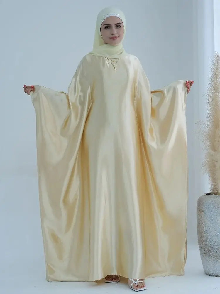Sun Gold Satin Abaya