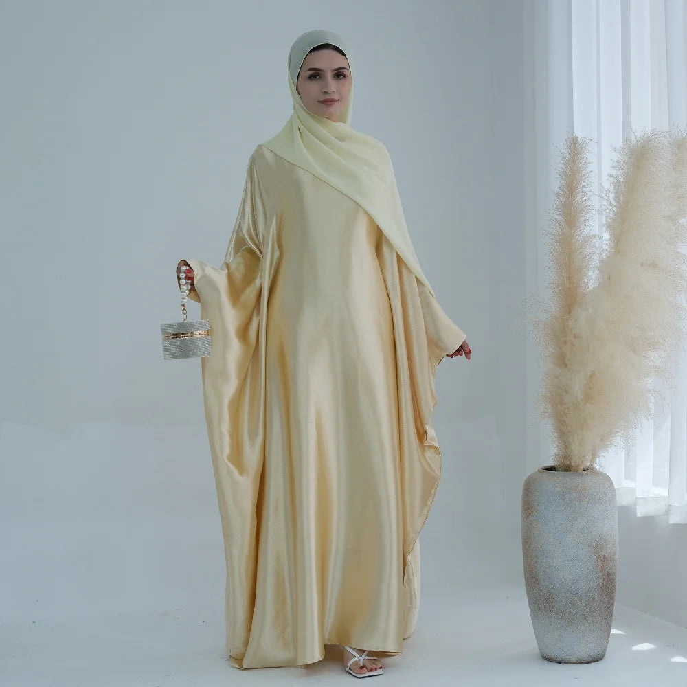 Sun Gold Satin Abaya