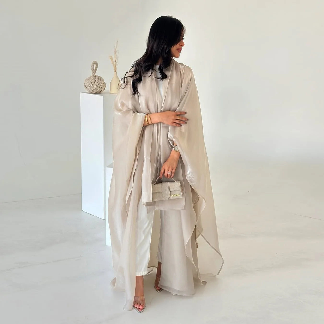 Metallic Mist Abaya