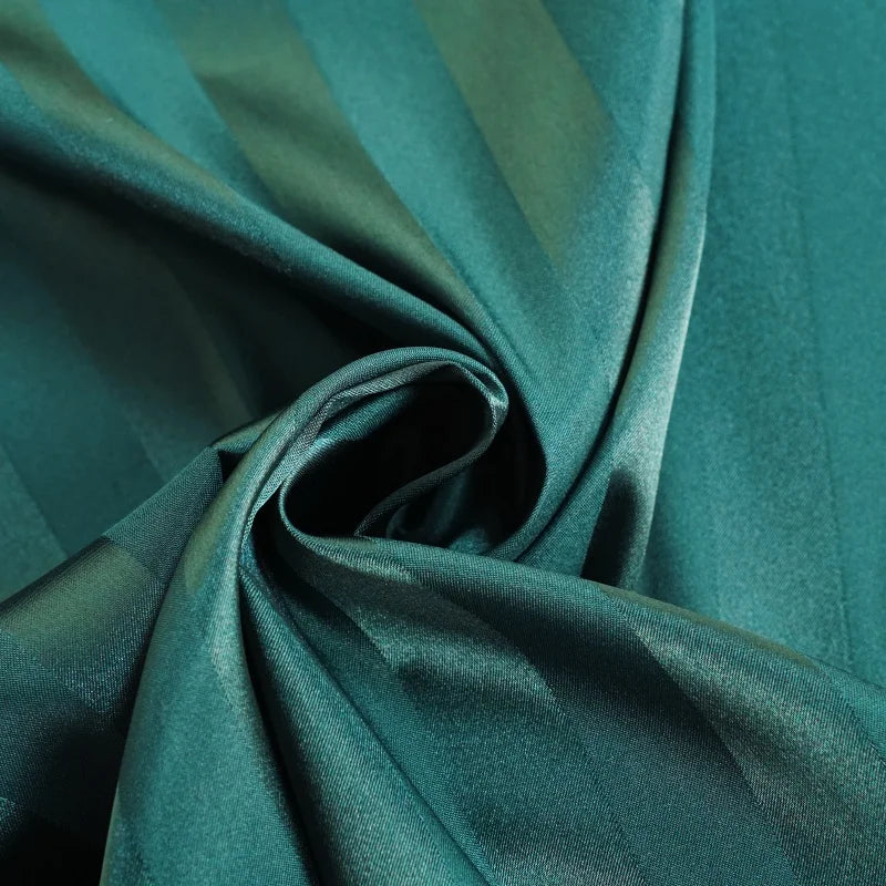 Emerald Green Striped Moroccan Thobe