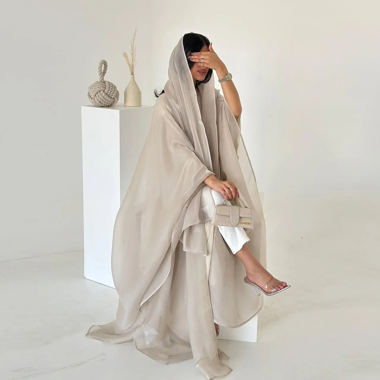 Metallic Mist Abaya
