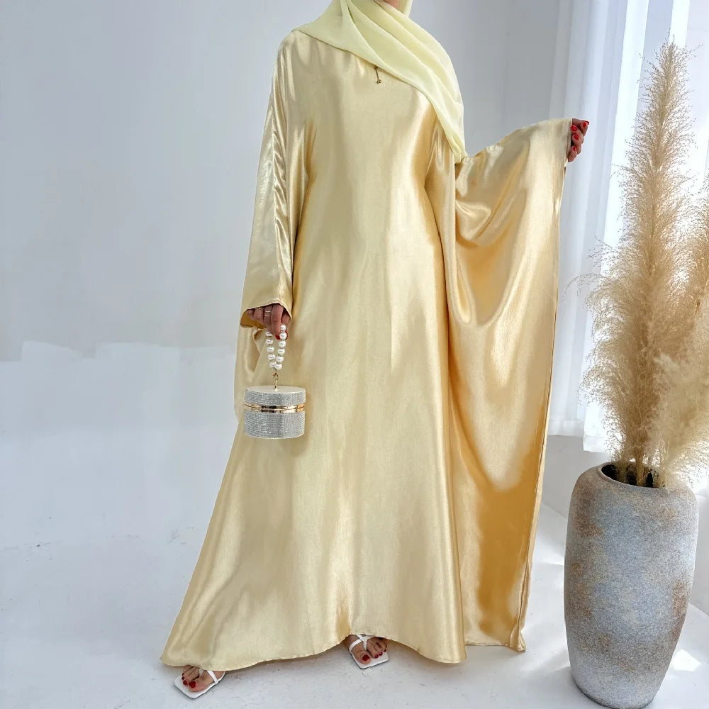 Sun Gold Satin Abaya
