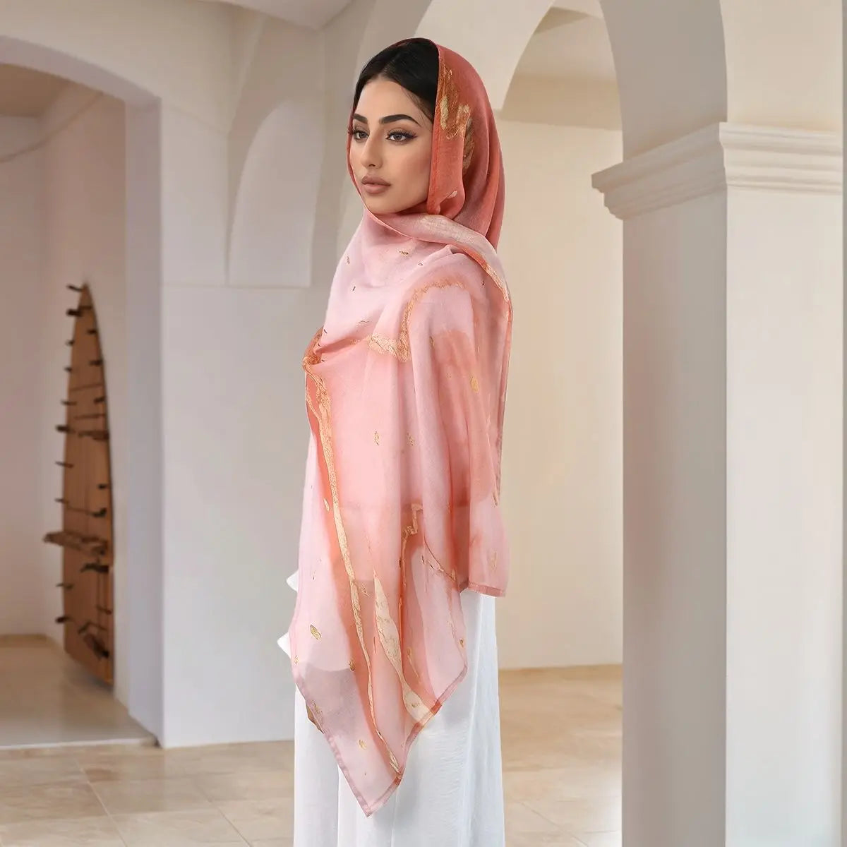 Pink Marble Hijab
